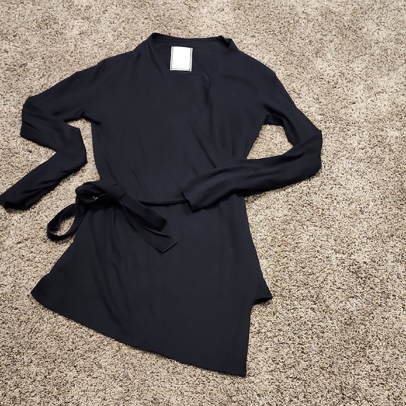 Skin Black Wrap Robe - Picture 1 of 3